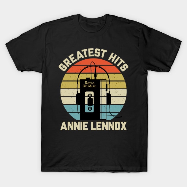 Greatest Hits Annie Retro Walkman Lennox Vintage Art T-Shirt by Dinosaur Mask Store